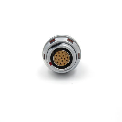Type court en laiton circulaire 16 Pin Connector, connecteur droit femelle de prise avec l'écrou
