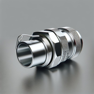 Connecteurs de câble industriels push-pull, coque chromée, terminaison à souder
